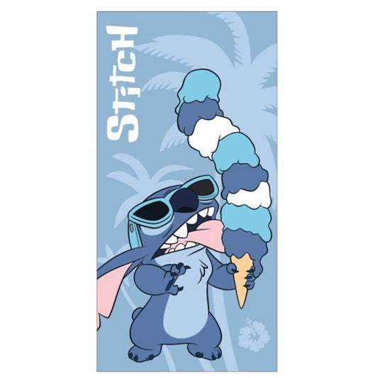 Toalla Playa Piscina Stitch Helados 70x140cm infantil de microfibra para niños - ByLeoZ