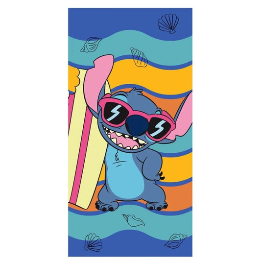 Toalla Playa Piscina Stitch Colores 70x140cm infantil de microfibra para niños - ByLeoZ