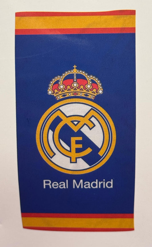 Toalla Playa Piscina Real Madrid Azul España 70x140cm infantil de microfibra para niños - ByLeoZ